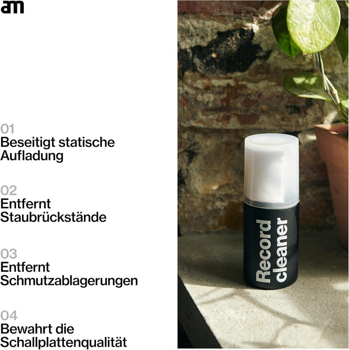 Schallplattenpflege Set - AM Clean Sound Schwarz, Schwarz