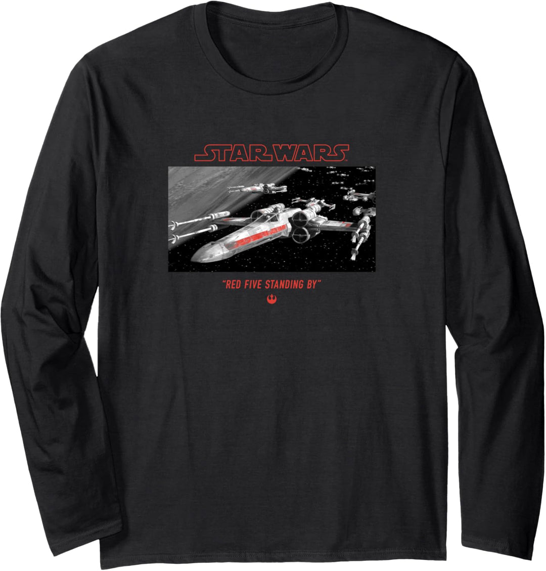 Star Wars X-Wing Fighter Red Five Standing By Screenshot Langarmshirt