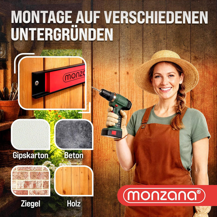 DEUBA® 6x Magnetleiste 60cm 23kg Tragkraft Magnetisch Werkzeugleiste Werkzeughalter Werkzeugwand Wer