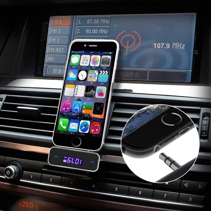 Mini Drahtlos FM Transmitter Sender UKW Handy Wireless Auto AUX-Adapter mit Integriertem Aux Port Au