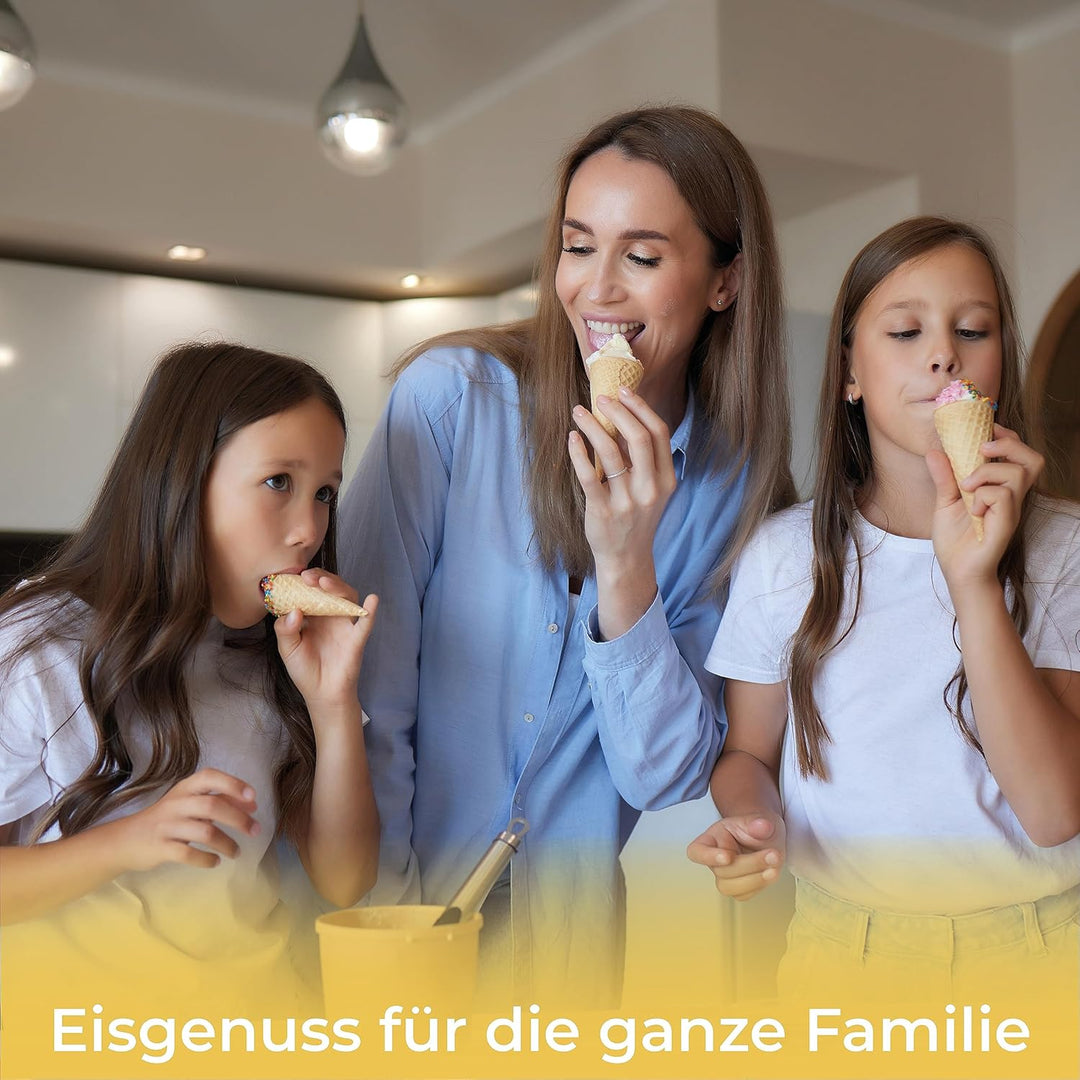 KLAMER 3-in-1 Eismaschine, Slush Maschine & Joghurtbereiter 1,5 L, 150 W Eiscrememaschine aus Edelst