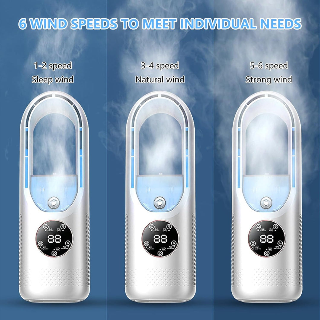 Tisch-KüHlventilator Blattloser Befeuchter, Befeuchtender LüFter, Blattloser KüHlventilator, 6 Gesch