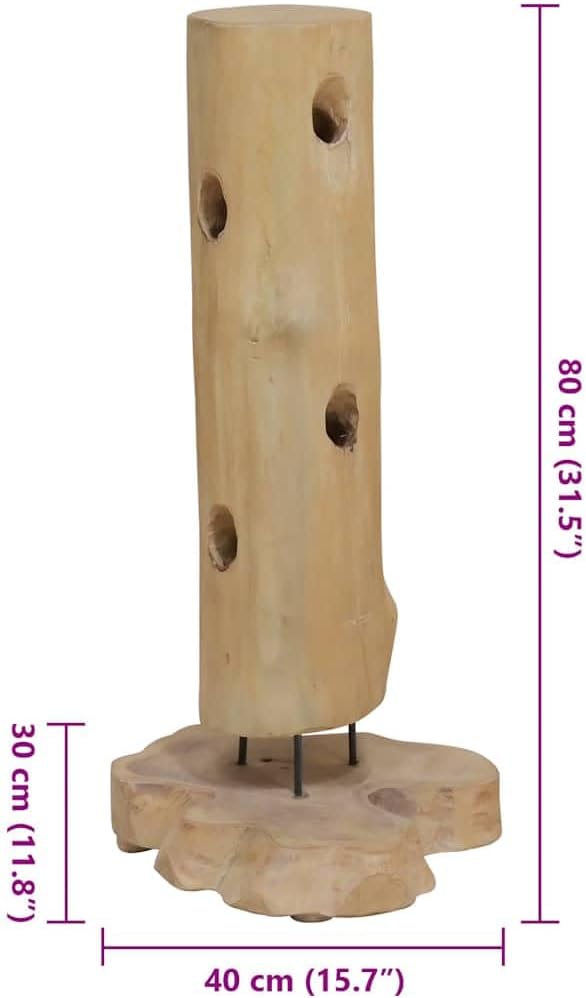 Weinständer für 8 Flaschen aus massivem Teakholz und Eisen, platzsparender Weinregal für Küche, Essz