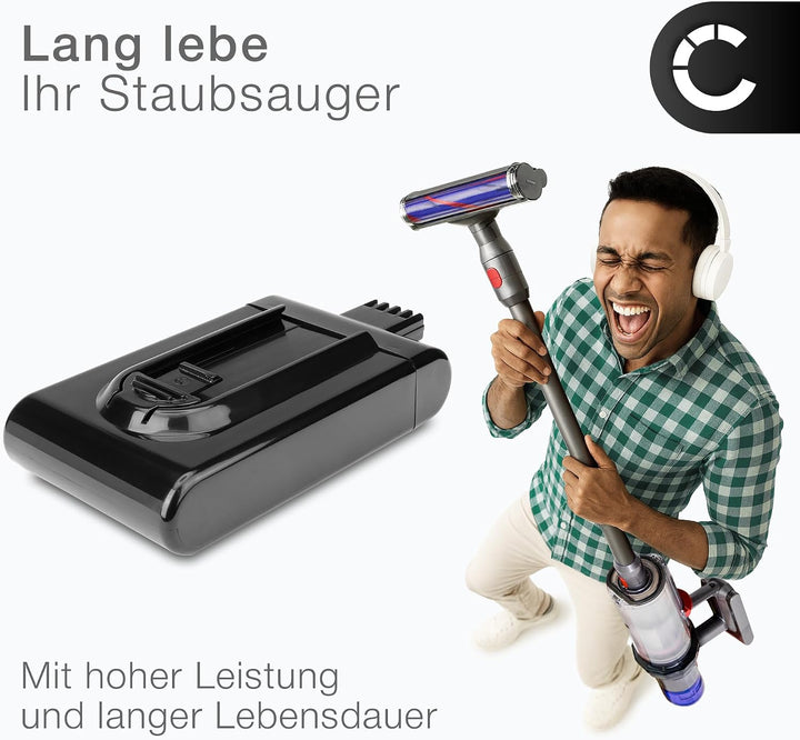 CELLONIC 1x Akku kompatibel mit Dyson D12 Cordless Vacuum, DC-16 | 1x, (1500mAh-21.6V-Lithium-Ionen)