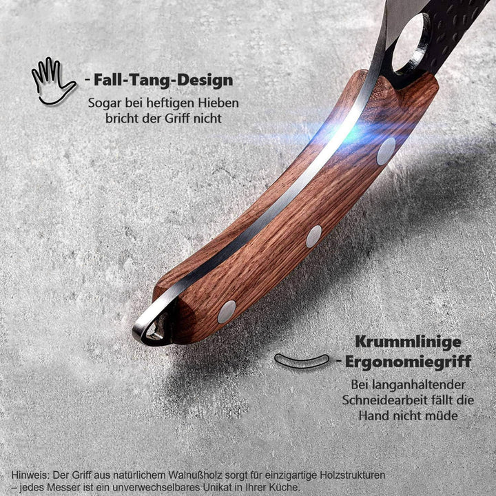 Küchenmesser für alle Zwecke, Handgemachte Huusk-Messer Japan Original, Japanisches Kochmesser Profi