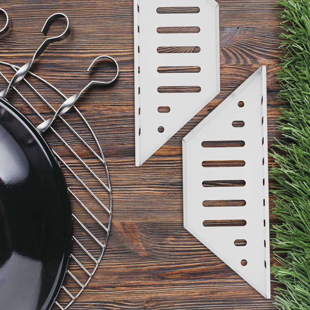 Relaxdays Kohlekorb Kugelgrill, 2er Set, HxBxT: 7,5x38x12 cm, direktes & indirektes Grillen, Stahl,