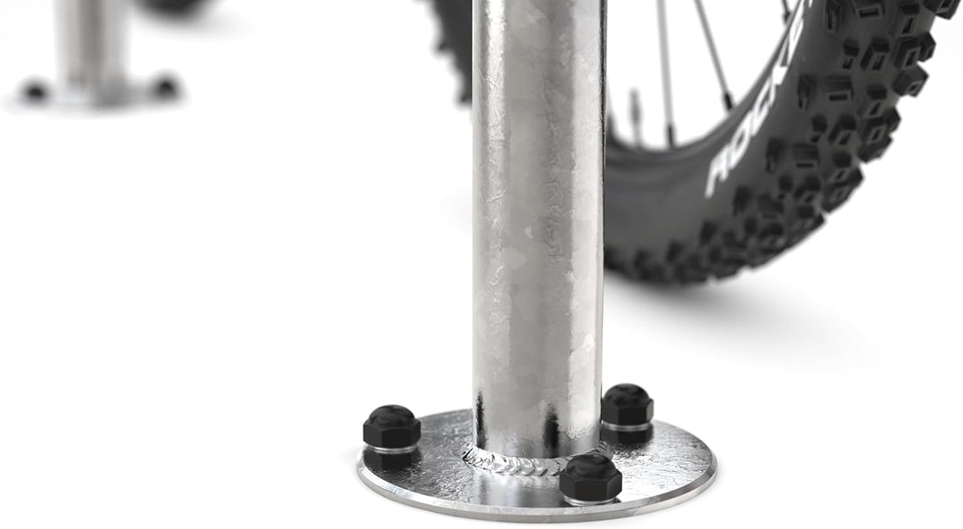 Fahrradanlehnsystem Trust 21 zum Aufdübeln | 1000mm | mit Ringösen | Fahrradständer für 2 Fahrräder