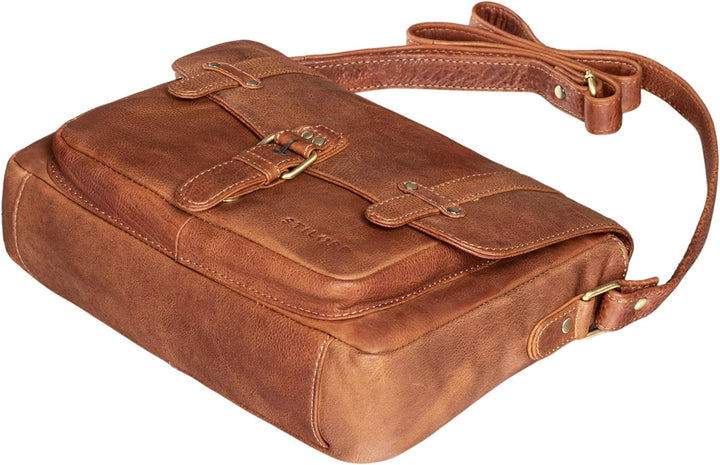 STILORD 'Lara' Vintage Umhängetasche Damen klein Leder Handtasche zum Ausgehen Party Freizeit Umhäng