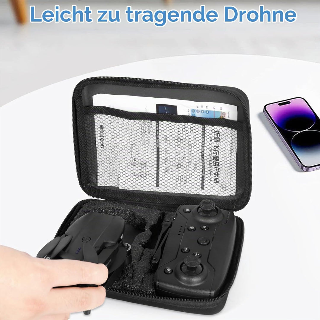 Drohne mit Kamera 1080P HD für Kinder, WiFi FPV Drone für Anfänger, RC Quadcopter mit 2 Akku, Schwer