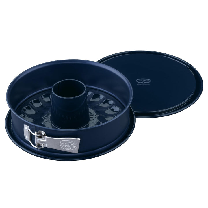 Dr. Oetker Springform Ø 26 cm Back-Liebe Emaille – Inklusive Flach- und Rohrboden – Schnitt- & kratz