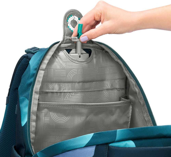 Southbag coocazoo Mate Schulrucksack-Set 3tlg inkl. Schlamperbox und Sporttasche (Aqua Flow), Aqua F