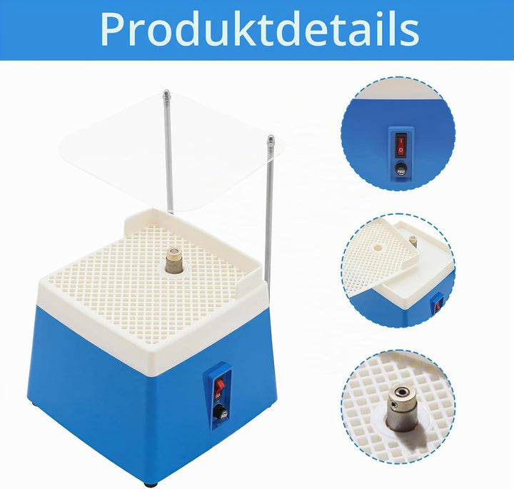 Glasschleifer 65W, 4200R/Min Tragbare Buntglasmühle 220V Mini Schleifwerkzeug Glasmalerei Schleifmas
