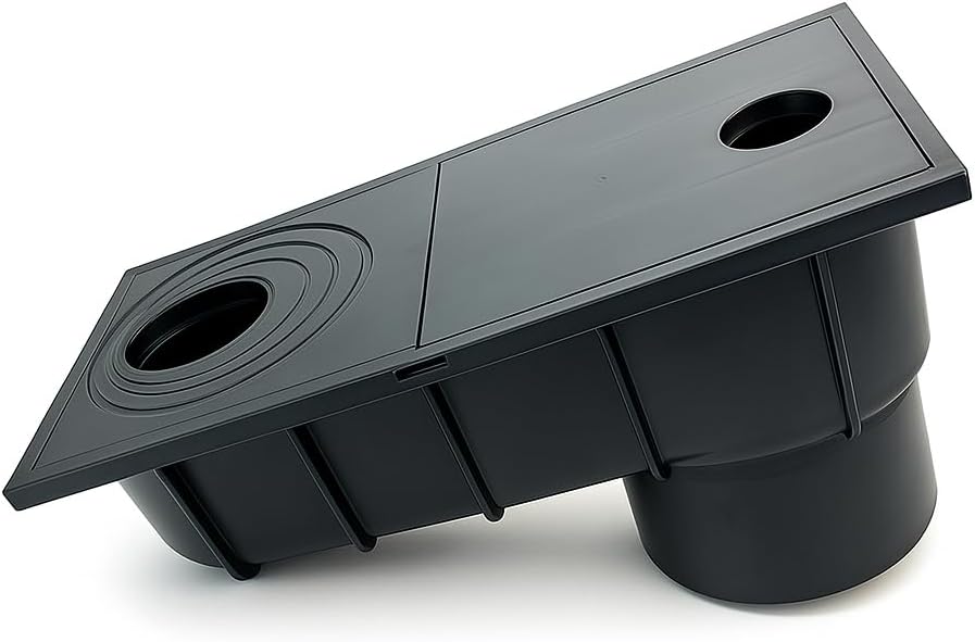 Regenrohrablauf mit Sieb Regensinkkasten von 50mm bis 110mm Regenwasserablauf DN110 Schwarz Dachrinn