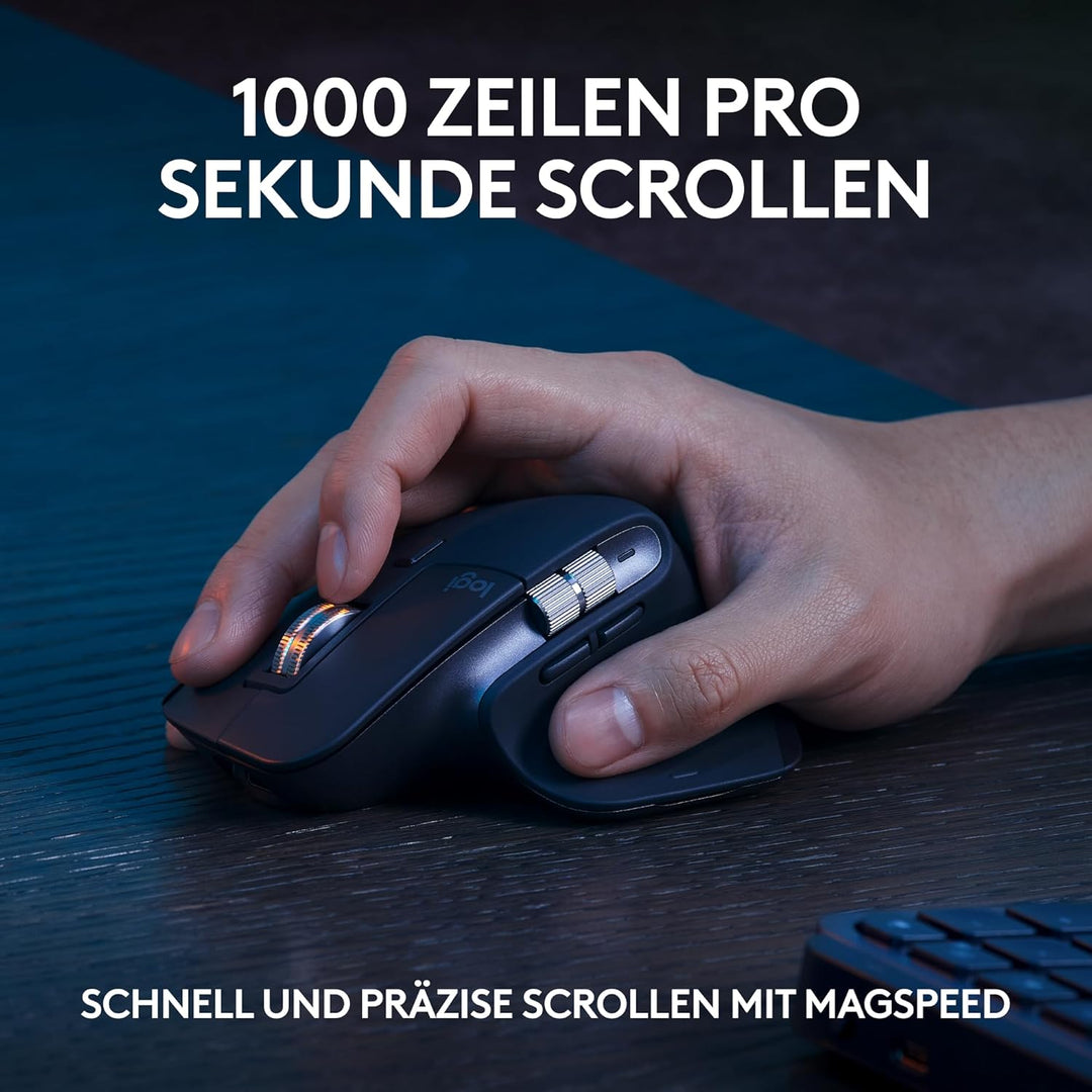 Logitech MX Keys S Combo: Leistungsstarke kabellose Tastatur und Maus mit Handablage,Customizable Il