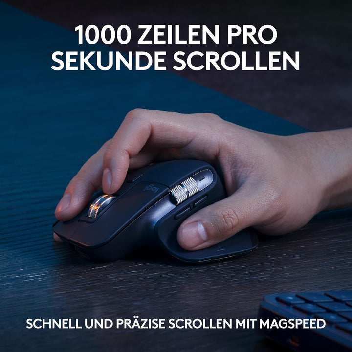 Logitech MX Keys S Combo: Leistungsstarke kabellose Tastatur und Maus mit Handablage,Customizable Il