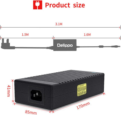 Delippo® 230W Ersatz Netzteile 19.5V 11.8A Laptop AC Adapter Ladegerät für ASUS G751JT-DB73 G751JT-D