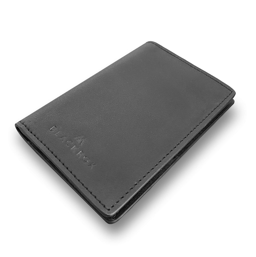 BLACKROX Kreditkartenetui RFID Echtleder, Vergleichssieger RFID Blocker, Mini Geldbörse Herren und D