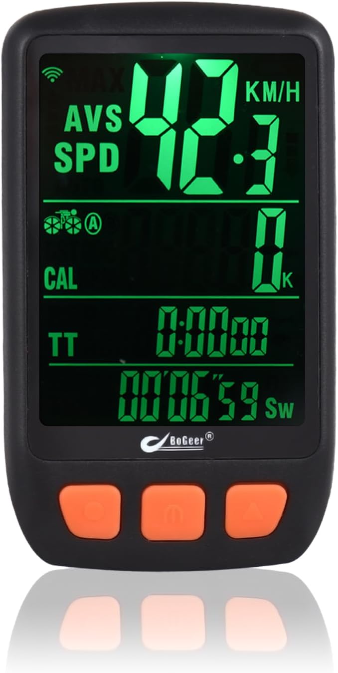Lixada Fahrrad-Fahrradcomputer, kabelloser digitaler Fahrrad-Tachometer, Kilometerzähler mit wiedera