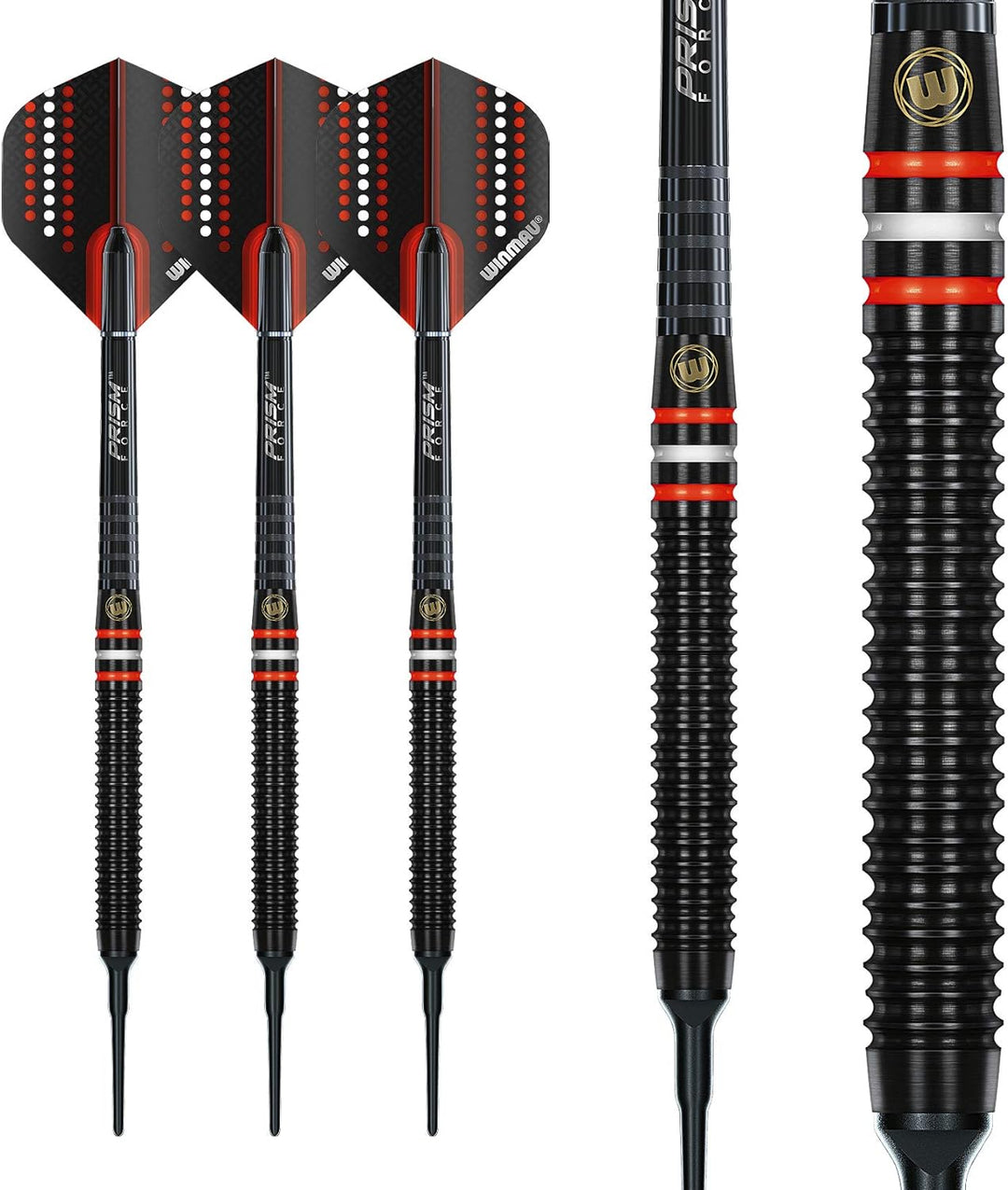 WINMAU Pro-Line 18g Fassgewicht Gesamtgewicht Profi Wolfram Softip Dartpfeile mit Flights und Schäft