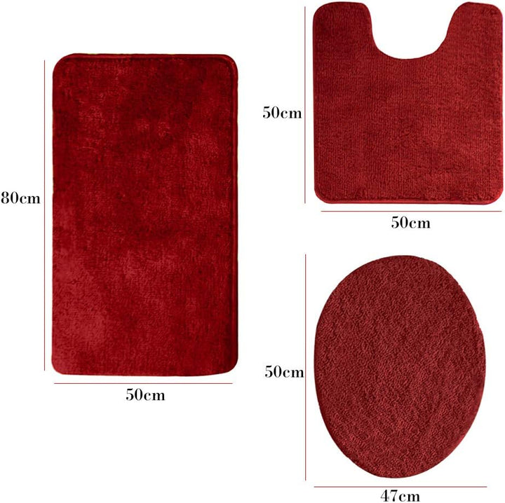 ele ELEOPTION Badezimmer Set, rutschfeste Badematte und WC-Vorleger-Set, schnelltrocknend, weich, wa