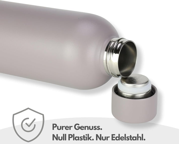 Milu Thermosflasche 500ml Isolierte Edelstahl Thermo Trinkflasche Thermoskanne Auslaufsichere Isolie