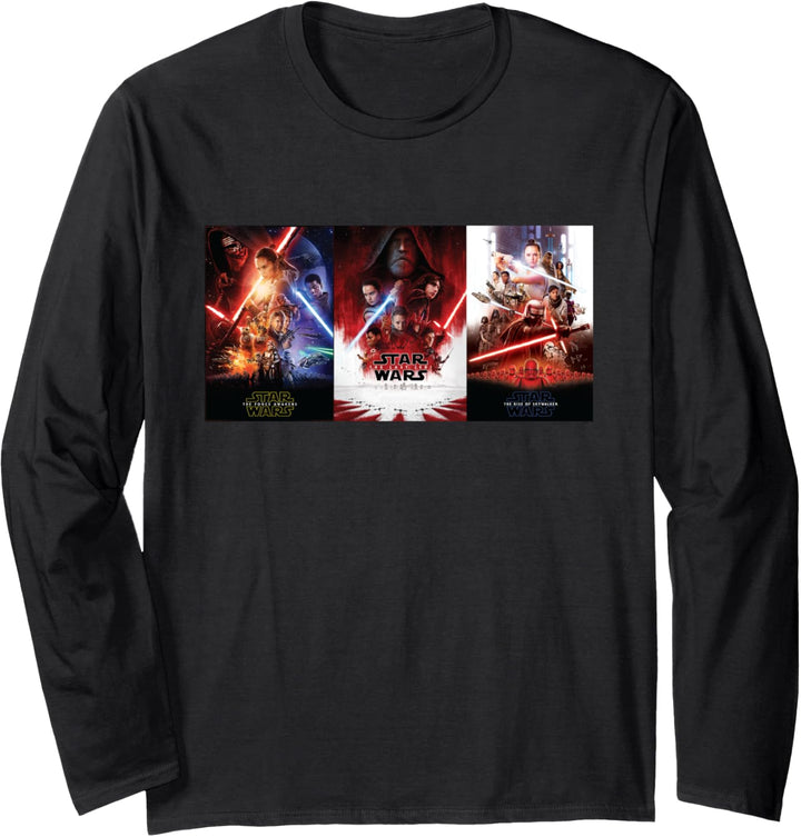 Star Wars New Trilogy Movie Posters Langarmshirt