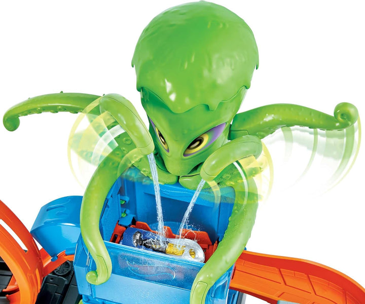 Hot Wheels Let's Race Netflix HBY96 - City Color Reveal Ultimative Auto-Waschanlage Spielset mit Was