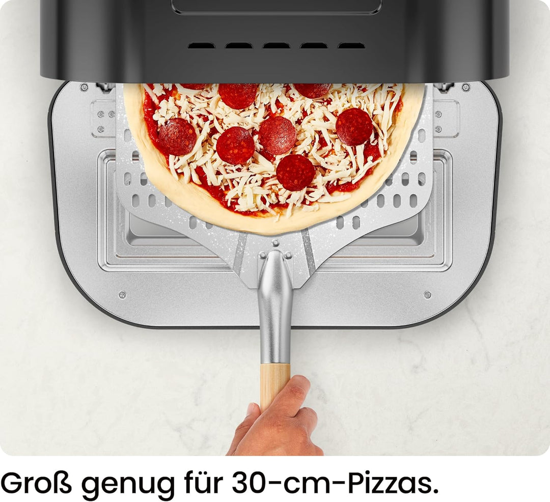 CHEFMAN Elektrischer Pizzaofen für drinnen und draussen, tragbarer Pizzaofen 30 cm für Neapolitaner,