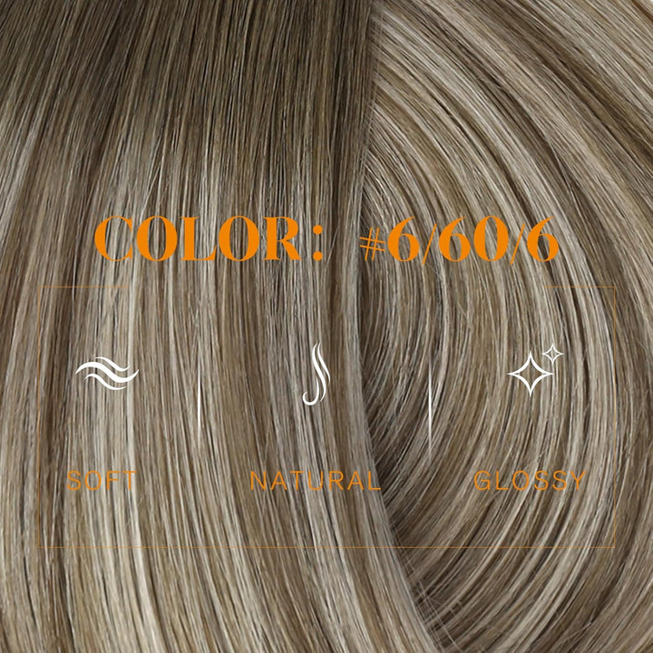 Easyouth Tressen Extensions Echthaar Remy Ombre Blond Tressen Echthaar Mittelbraun Mix Platin Blond