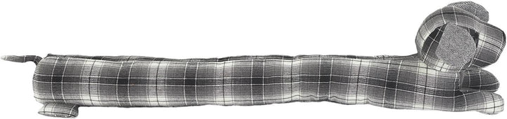 Linnea Zugluftstopper aus Polyester, kariert, Kollektion Dog Retro, Grau