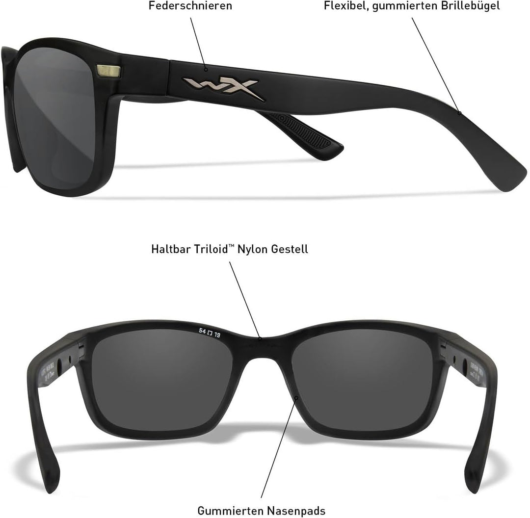 Wiley X │ WX Helix | Sonnenbrille Herren Sonnenbrille Damen │ Polarisiert │ Sport Outdoor Fahrradbri