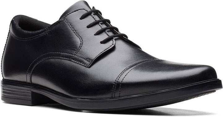 Clarks Herren Howard CapSHOES 40 EU Black Leather, 40 EU Black Leather