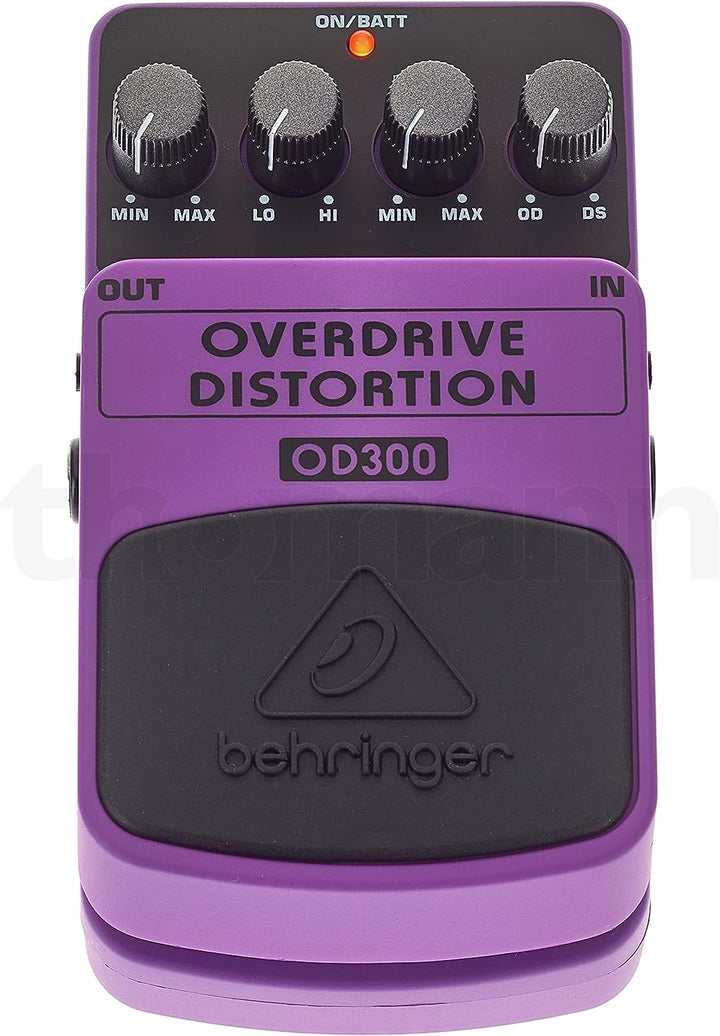 Behringer OVERDRIVE/DISTORTION OD300 2-Mode Overdrive/Distortion Effektpedal OVERDRIVE/DISTORTION OD