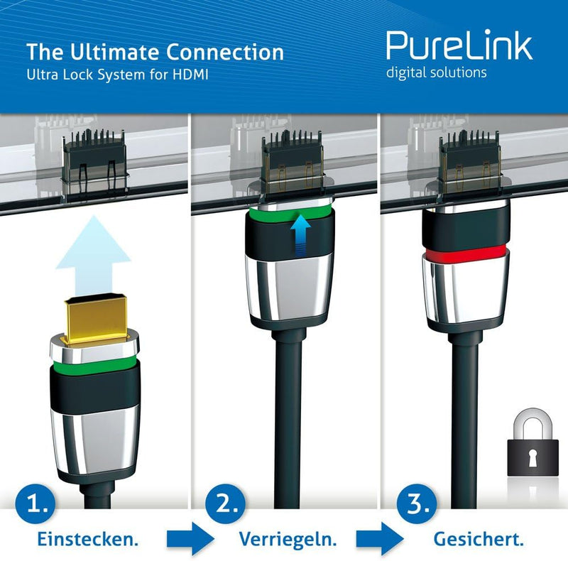 PureLink Ultimate ULS1000-030 - High Speed HDMI Kabel Ethernet + Sicherheitsverschluss (2.0 komp., 4