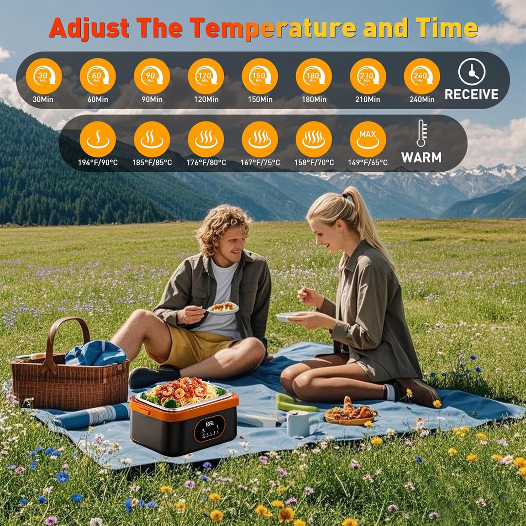 2025 Upgrade Beheizte Lunchbox Wiederaufladbare Selbstheizende 1.5L Tragbare Elektrische Lunchbox fü