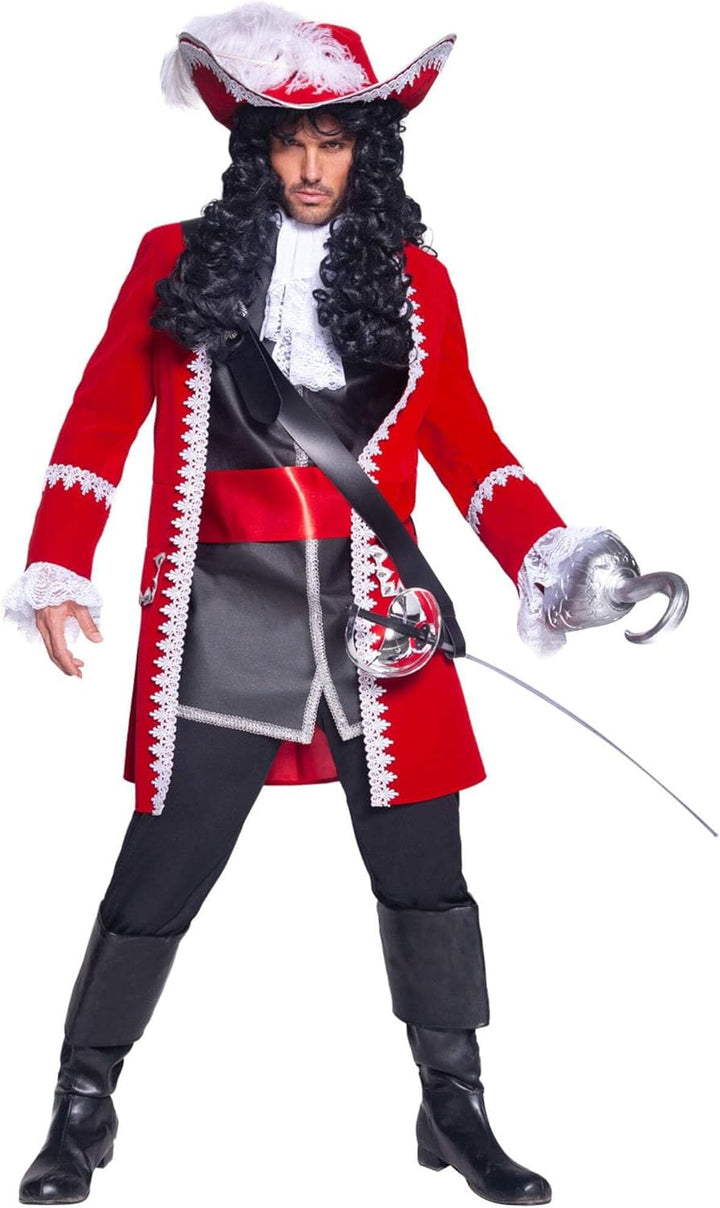 Smiffys Deluxe Authentic Pirate Captain Costume, Red Halloween und Karneval