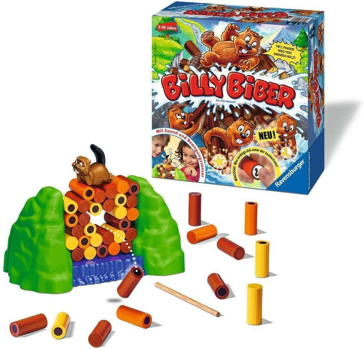 Ravensburger 22246 - Billy Biber - Geschicklichkeitsspiel für ruhige Hände - Spiel für Kinder ab 4 J