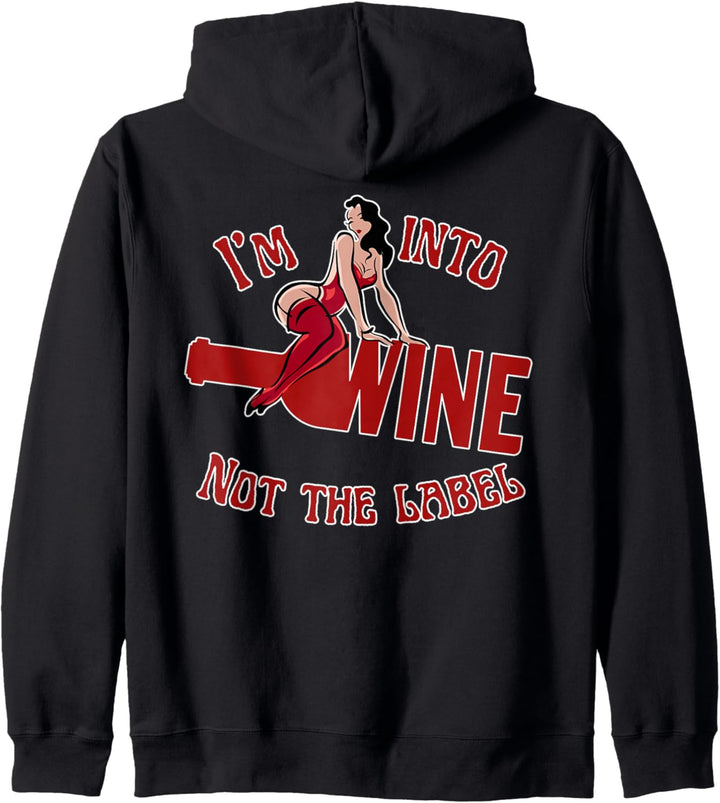 Weinlese Ich mag Wein nicht das Etikett Kapuzenjacke