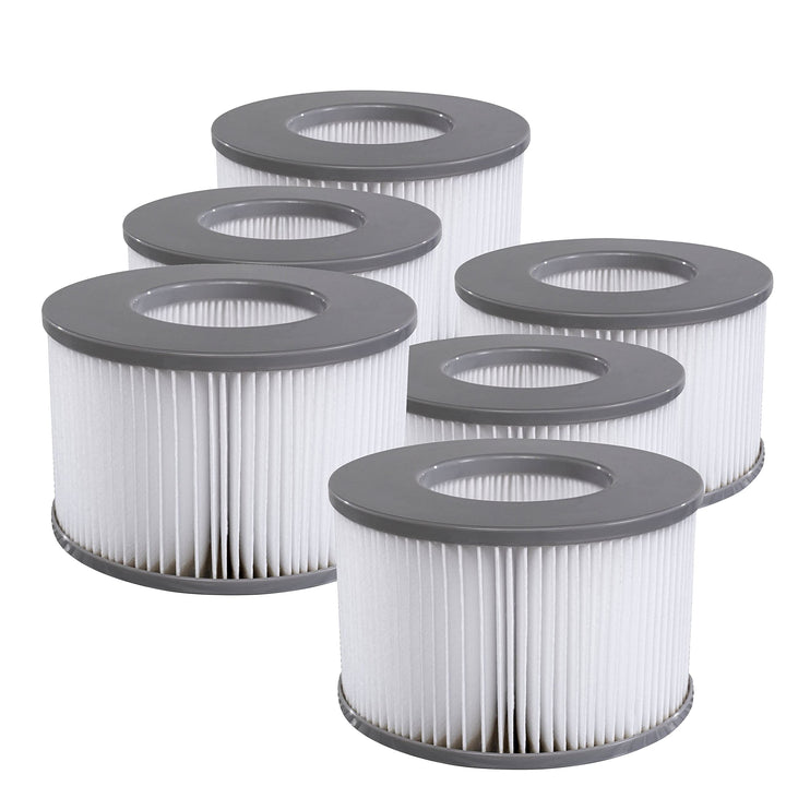 Miweba Original MSpa Whirlpool Ersatz Filter - Filterkartusche 6er Pack- Für aufblasbare Pools - Mod