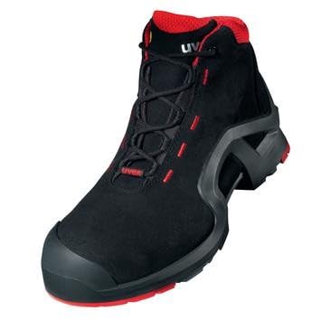 8517 Sicherheitsstiefel, schw/rot S3 PUR W12, Gr.36 36 EU Schwarz, 36 EU Schwarz