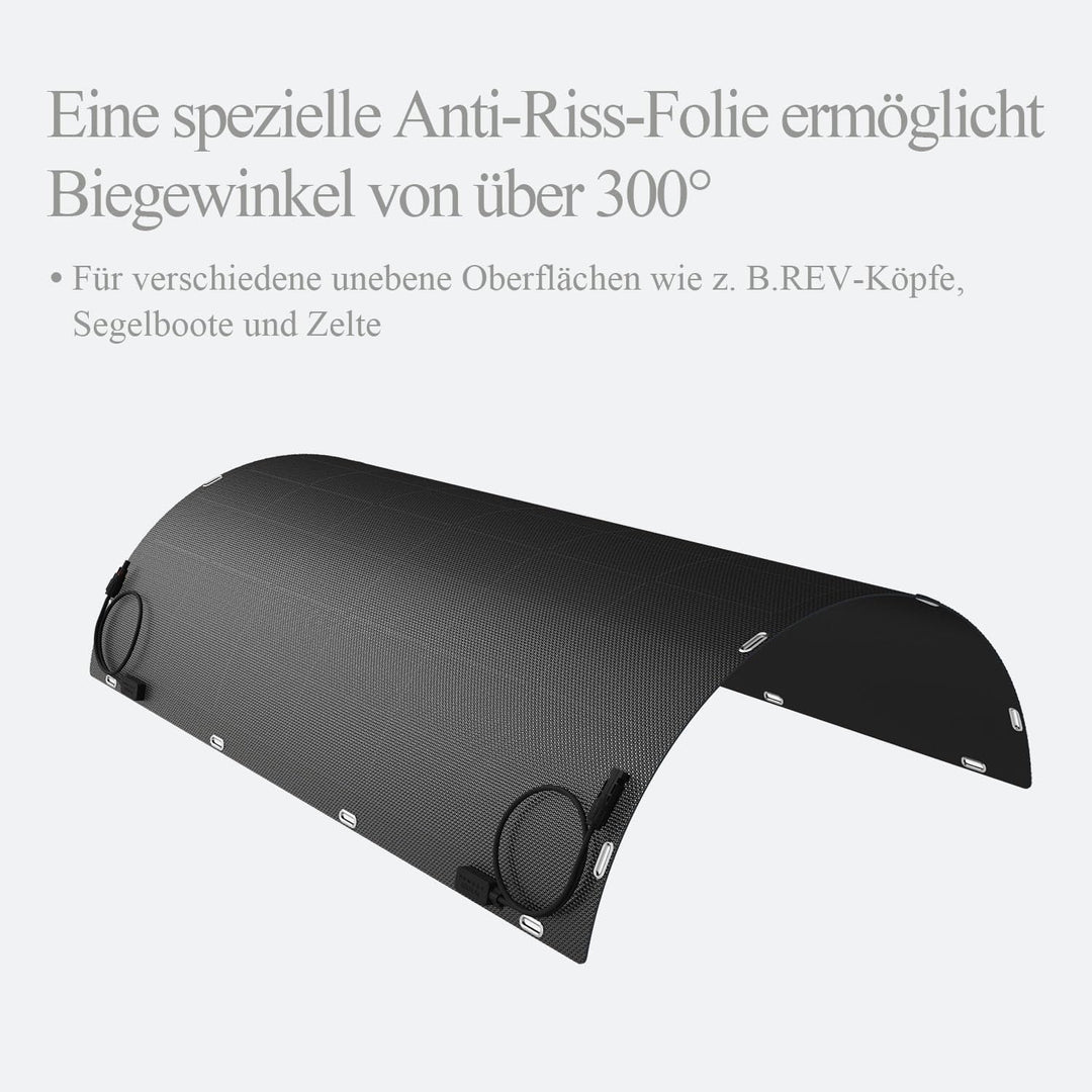 Solarpanel Flexibel, 460W Solarpanel Camping, 230W x2 Komplett Schwarze Solarmodul, Geeignet für Bal