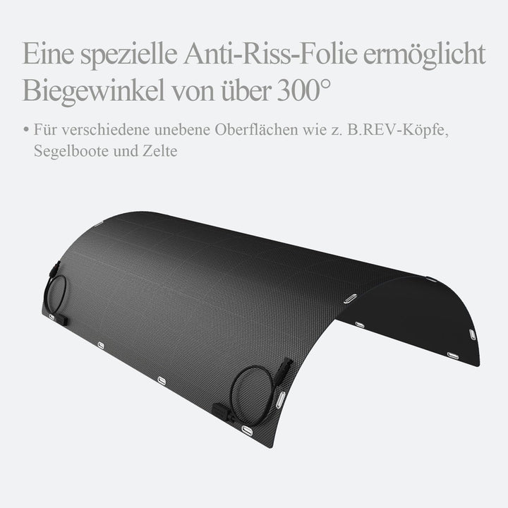 Solarpanel Flexibel, 460W Solarpanel Camping, 230W x2 Komplett Schwarze Solarmodul, Geeignet für Bal