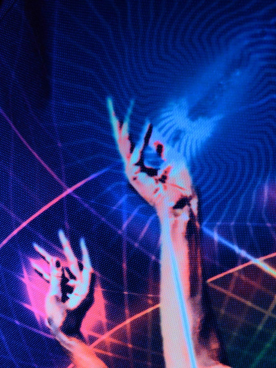 PSYWORK Schwarzlicht Kissen Neon Resonance, 50x70cm
