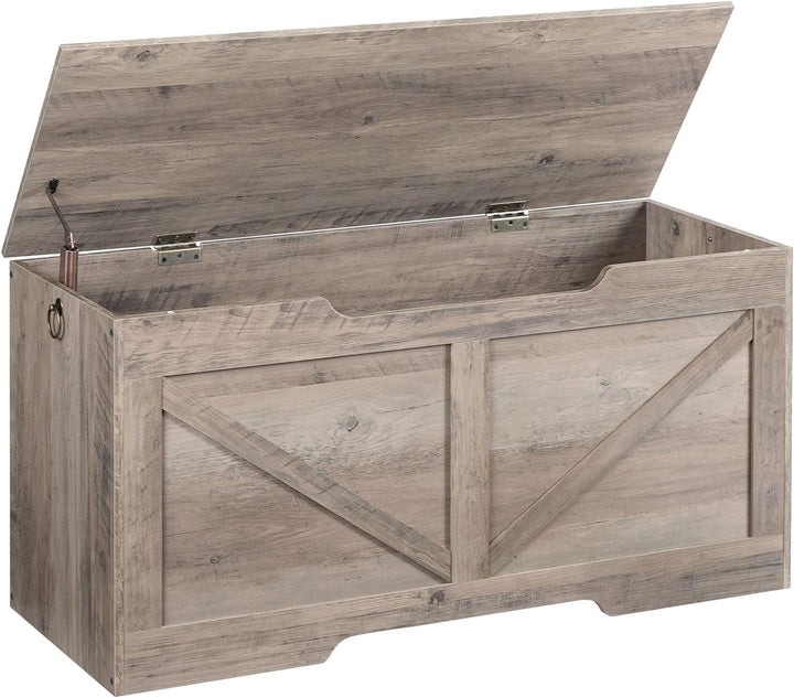 HOOBRO Truhen, Sitzbank mit Stauraum, Spielzeugkiste mit Deckel, Truhenbank, aufbewahrungsbox, 2 Rin