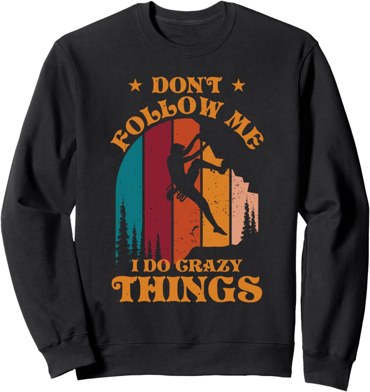 Vintage Climbing Bouldering Kletterer Fels Klettern Sweatshirt