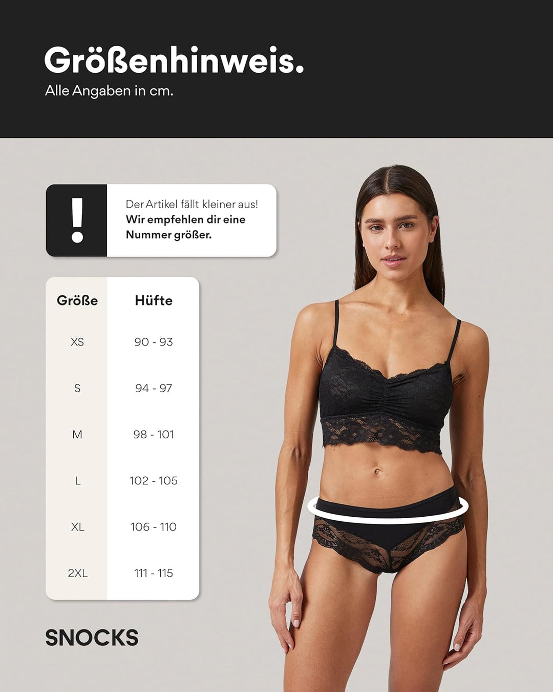 Snocks Hipster Panties mit Spitze 3er Set Gr. XS-XL (34-42) I Hipster High Waist I Hipster Panty mit