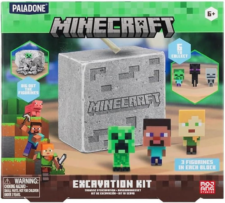 Paladone Minecraft Offiziell Lizenziertes Ausgrabungs-Set für Kinder, Gamer-Dekor und Geschenk für J