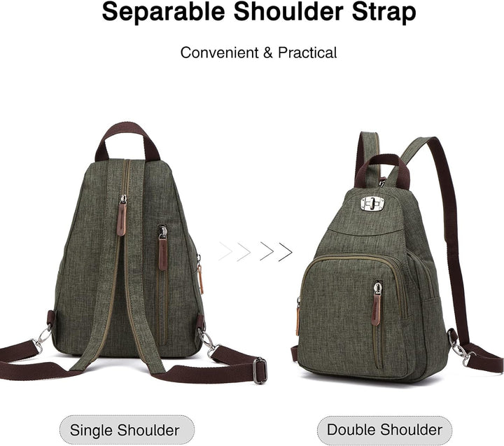 FANDARE Retro Brusttasche Sling Bag Klein Rucksack Schulranzen Umhängetasche Schulrucksack Sporttasc