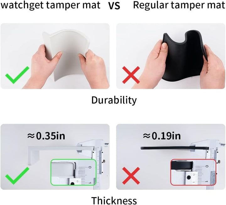 watchget Tamping-Matte, Espresso-Kaffee-Tampermatte, graues Silikon, lebensmittelechtes Pad, staubdi