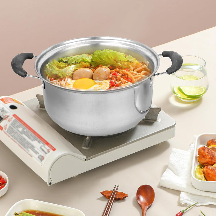 Angoily Kochtopf 18 cm Durchmesser: Kochtopf Milch Suppen Braten Nudeln mit Glasdeckel Antihaft Kass